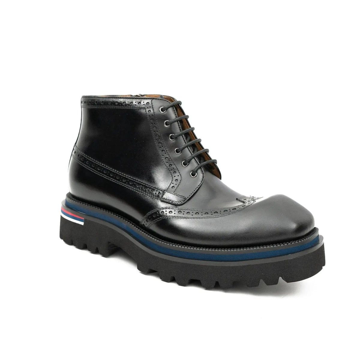 Premium black side-zipper boots