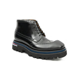 Premium black side-zipper boots