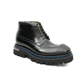 Premium black side-zipper boots