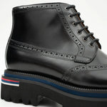 Handcrafted black leather Martin boots