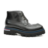 Black side-zipper Martin boots side view