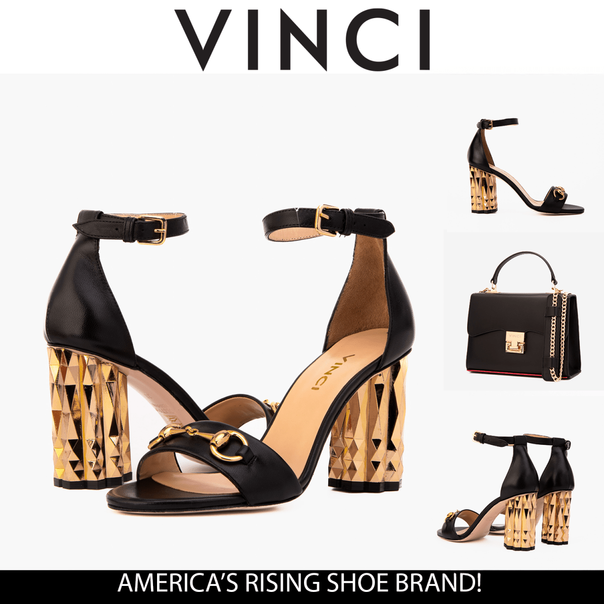 The Avlonya Block Heel Black Leather Ankle Strap Women Sandal - TLW Shoes