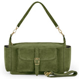 Suede Leather Shoulder Bag - TLW Shoes