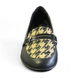 Revere Montmarte Women's Wedge Loafer Shoes In Houndstooth - TLW Shoes