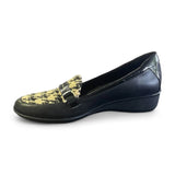 Revere Montmarte Women's Wedge Loafer Shoes In Houndstooth - TLW Shoes