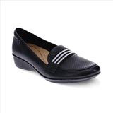 Revere Monte Carlo Women's Orthotic Wedge Shoes In Black - TLW Shoes