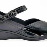 Revere Narita Women's Mary Jane Shoes In Black Patent - TLW Shoes