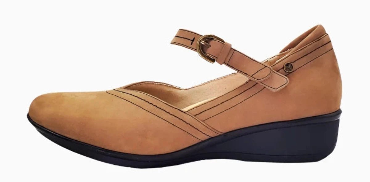 Revere Narita Women's Mary Jane Shoes In Toffee Nubuck - TLW Shoes