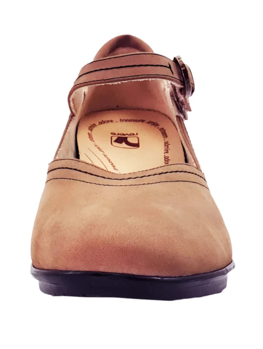 Revere Narita Women's Mary Jane Shoes In Toffee Nubuck - TLW Shoes