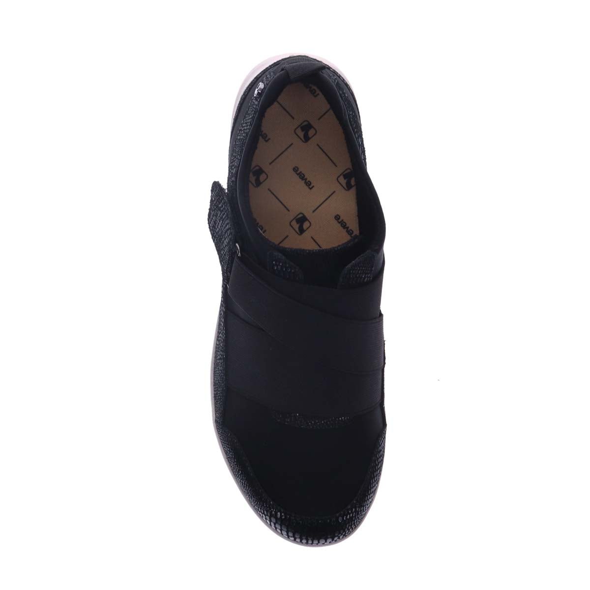 REVERE VIRGINIA WOMEN SNEAKERS IN BLACK LIZARD - TLW Shoes
