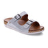 Revere Brighton Women's 2 Strap Slide Sandals In White - TLW Shoes