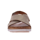 Revere Cottesloe Women's Back Strap Sandals In Gold Linen - TLW Shoes