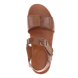 Revere Georgia Women's 3 Strap Adjustable Sandals In Caramel - TLW Shoes