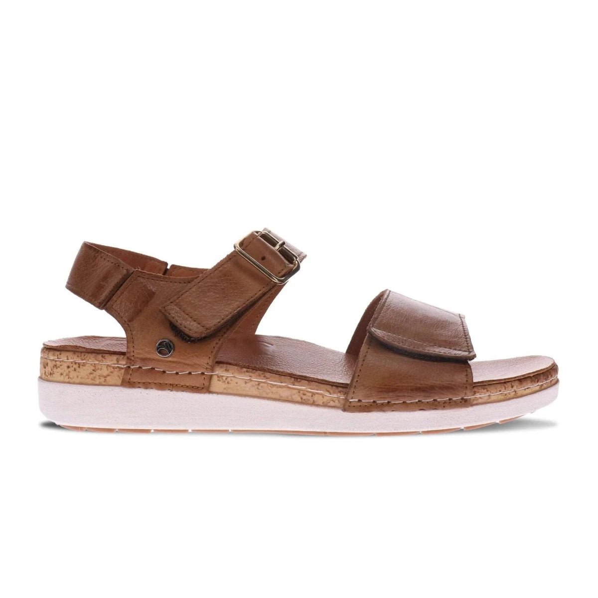 Revere Georgia Women's 3 Strap Adjustable Sandals In Caramel - TLW Shoes