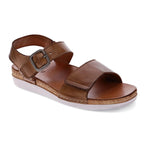 Revere Georgia Women's 3 Strap Adjustable Sandals In Caramel - TLW Shoes