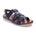 Revere Santorini Women's 4 Strap Gladiator Sandals In Blue - TLW Shoes