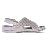 Revere Tivoli Women's Back Strap Sandals In White - TLW Shoes