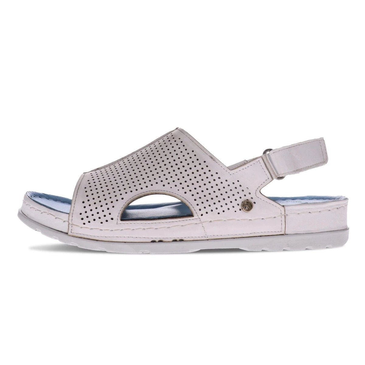 Revere Tivoli Women's Back Strap Sandals In White - TLW Shoes