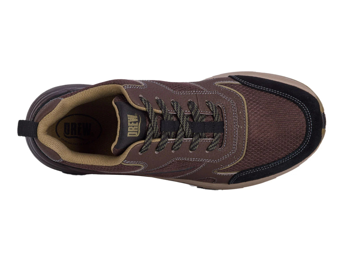 Drew Marvel Men's Athletic Shoe In Brown Mesh Combo - TLW Shoes