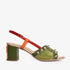 The Linea Green Leather Women Slingback Sandal - TLW Shoes