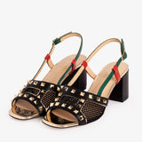 The Linea Black Leather Women Slingback Sandal - TLW Shoes