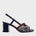 The Nampula Navy Blue Leather Women Slingback Sandal - TLW Shoes