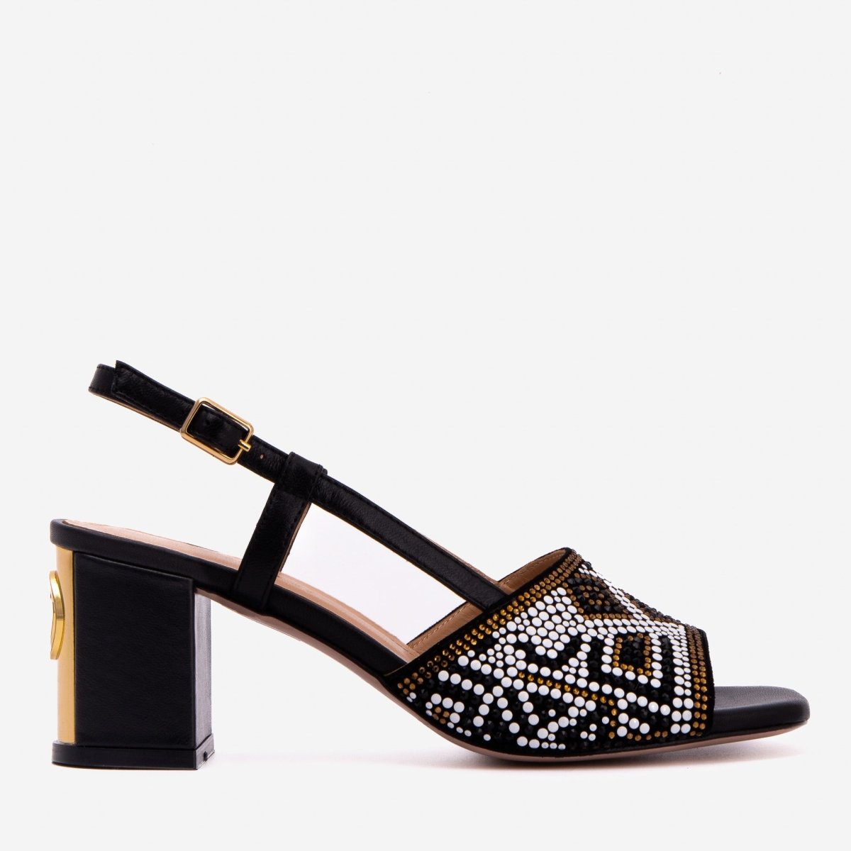 The Nampula Black Leather Women Slingback Sandal - TLW Shoes
