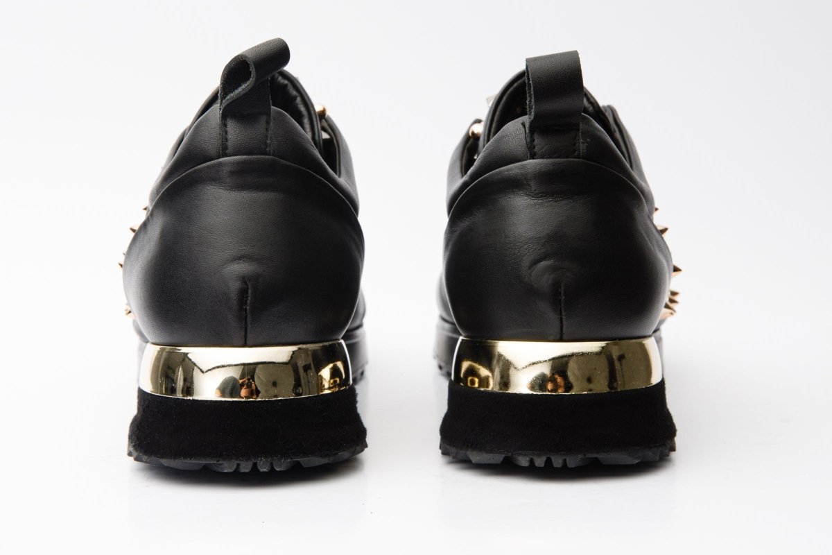 The Infanta Black Spike Leather Women Sneaker Limited Edition - TLW Shoes