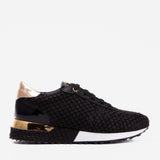 The Scarlet Black Leather Women Sneaker - TLW Shoes