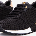 The Scarlet Black Leather Women Sneaker - TLW Shoes