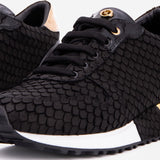 The Scarlet Black Leather Women Sneaker - TLW Shoes
