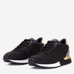 The Scarlet Black Leather Women Sneaker - TLW Shoes