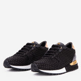 The Scarlet Black Leather Women Sneaker - TLW Shoes