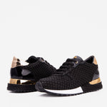 The Scarlet Black Leather Women Sneaker - TLW Shoes