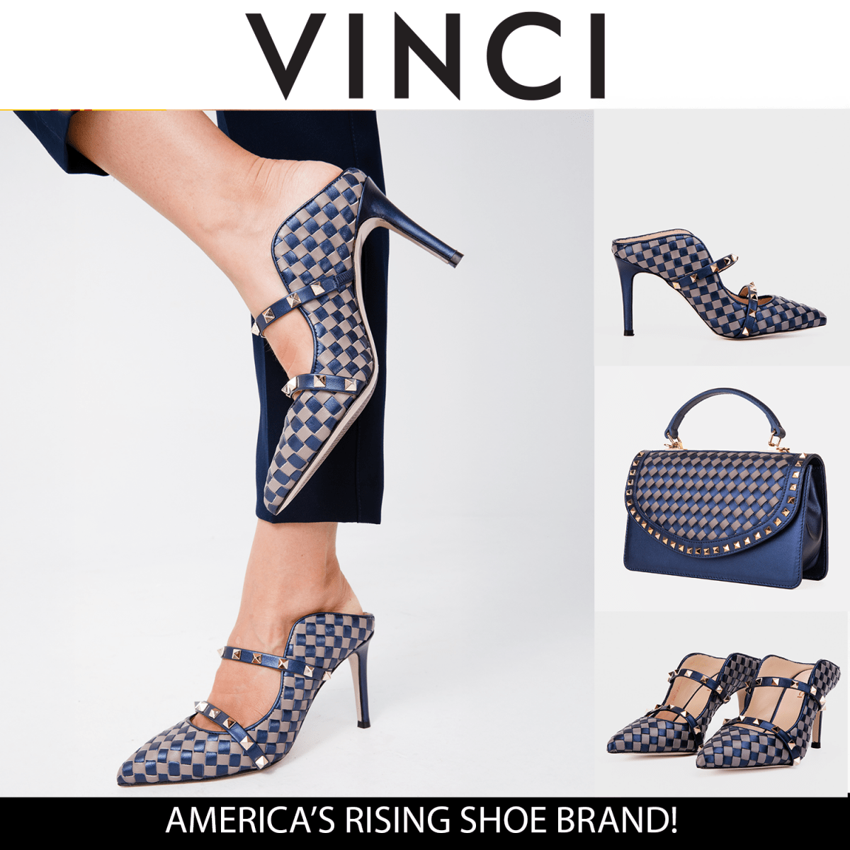 The Dosso Navy Blue Handwoven Pointy Toe Leather Women Sandal - TLW Shoes