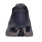 Drew Match Men's Slip - on Casual Shoe In Black Pebbled Leather - TLW Shoes