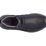 Drew Match Men's Slip - on Casual Shoe In Black Pebbled Leather - TLW Shoes