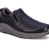 Drew Match Men's Slip - on Casual Shoe In Black Pebbled Leather - TLW Shoes