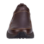 Drew Match Men's Slip - on Casual Shoe In Brown Pebbled Leather - TLW Shoes