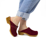 Sanita Hedi Womens Clog In Dark Red - TLW Shoes