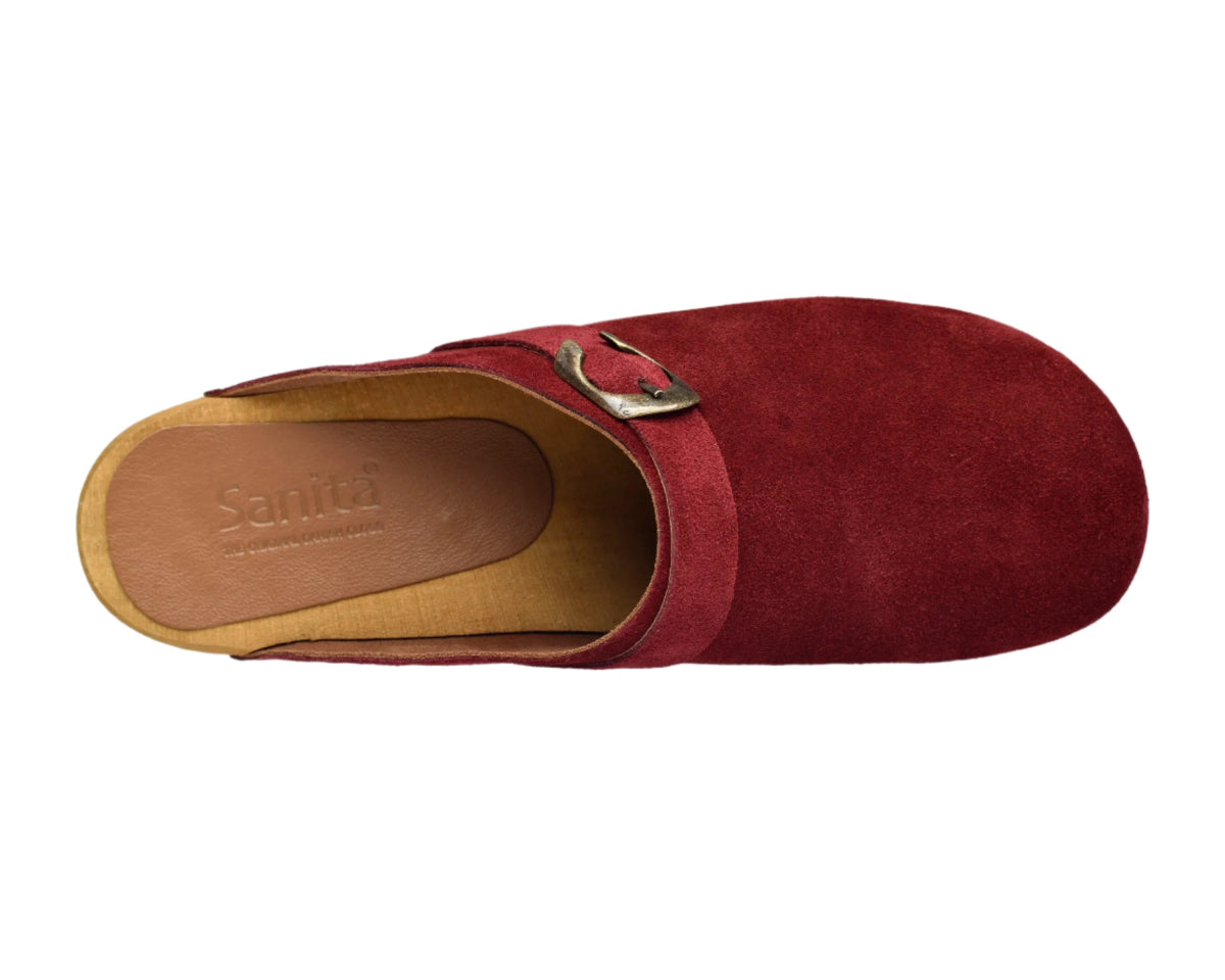 Sanita Hedi Womens Clog In Dark Red - TLW Shoes