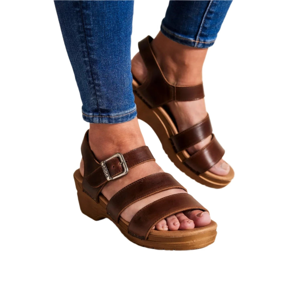 Sanita Sesso Womens Strappy Sandals In Brown - TLW Shoes