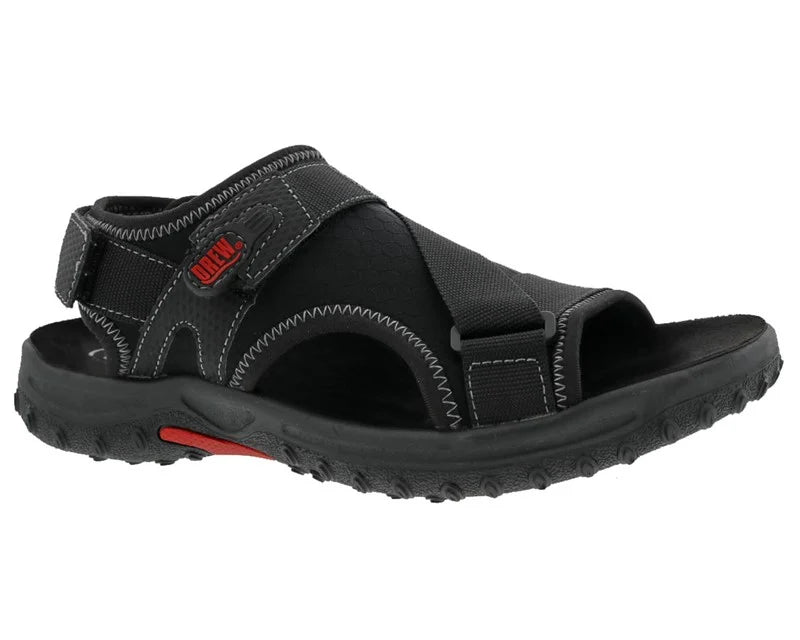 Drew Wander Men's Adjustable Sandal In Black Combo - TLW Shoes