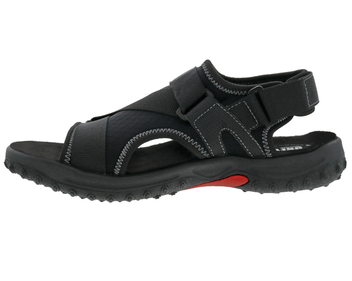 Drew Wander Men's Adjustable Sandal In Black Combo - TLW Shoes