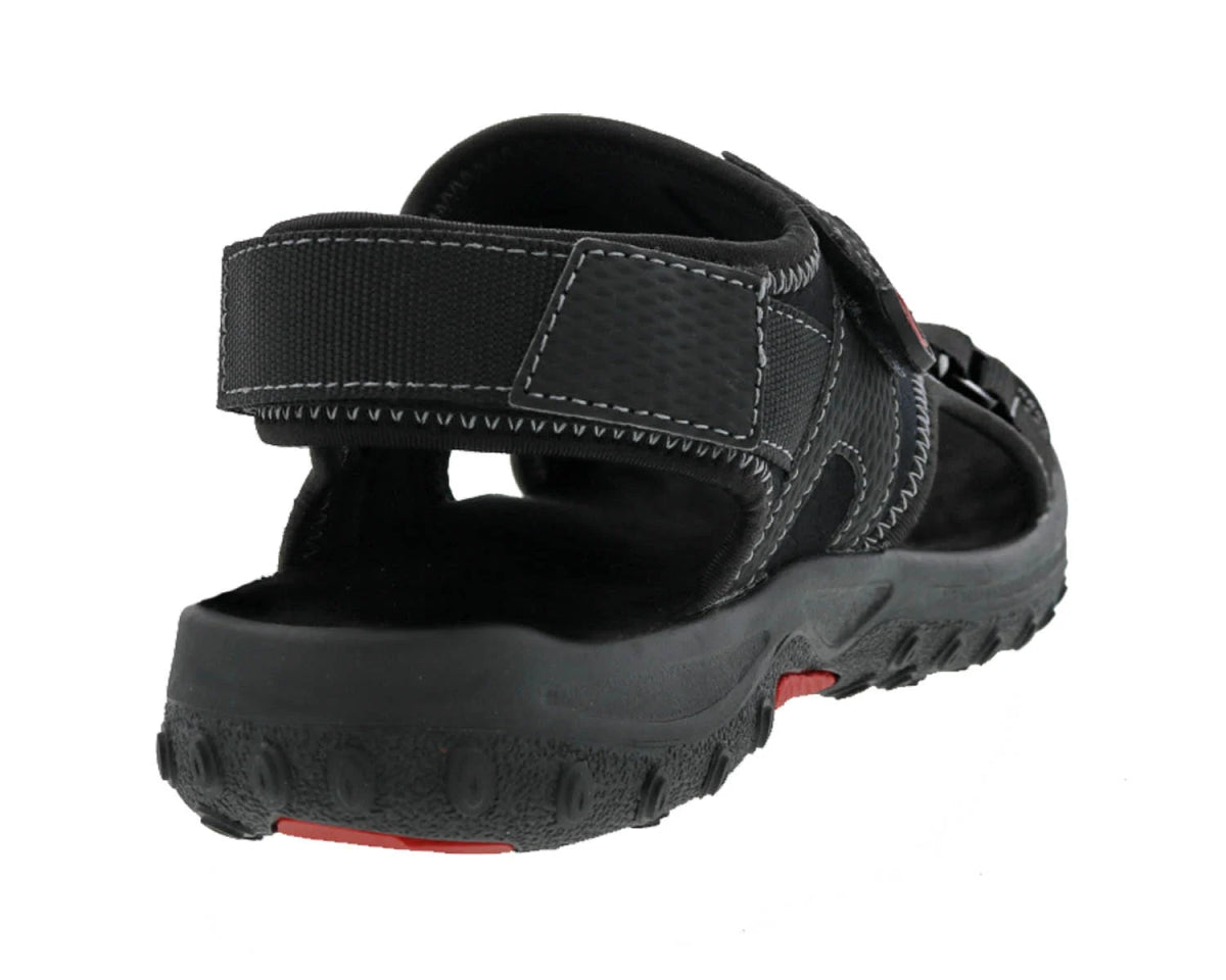 Drew Wander Men's Adjustable Sandal In Black Combo - TLW Shoes