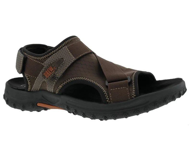 Drew Wander Men's Adjustable Sandal In Brown Combo - TLW Shoes