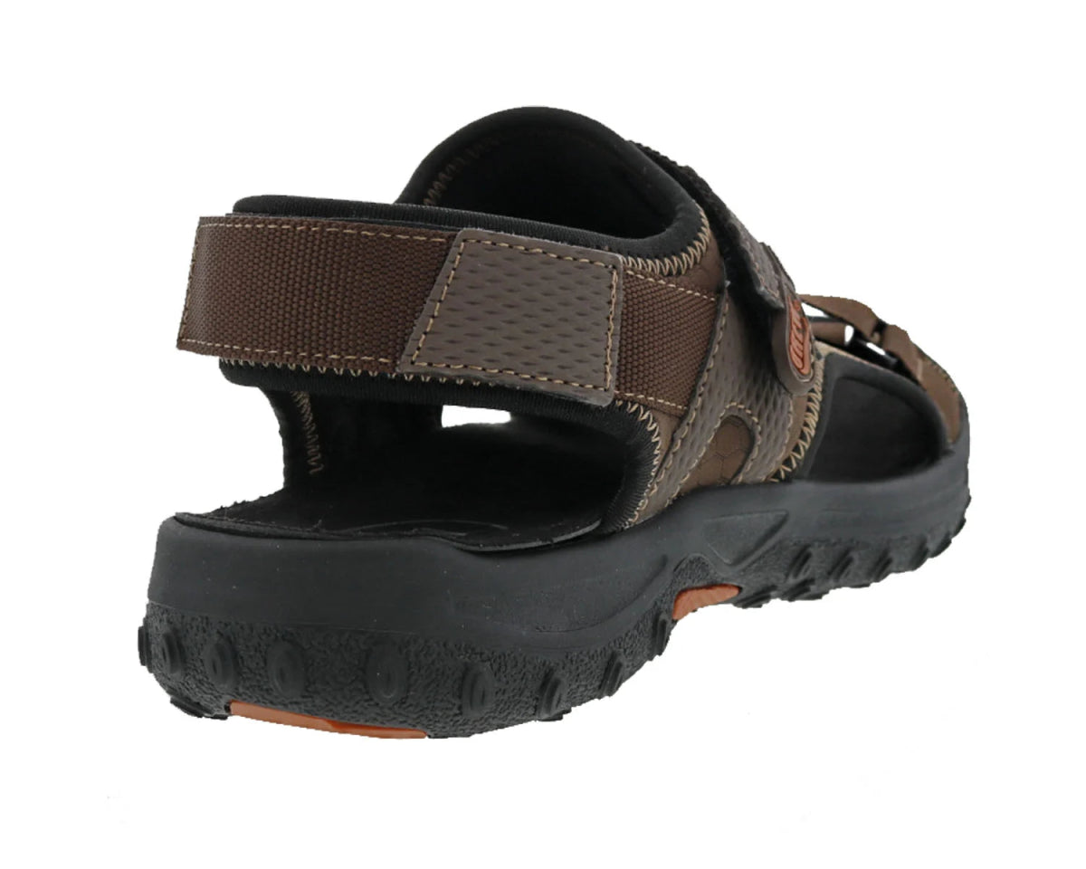 Drew Wander Men's Adjustable Sandal In Brown Combo - TLW Shoes