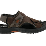 Drew Wander Men's Adjustable Sandal In Brown Combo - TLW Shoes