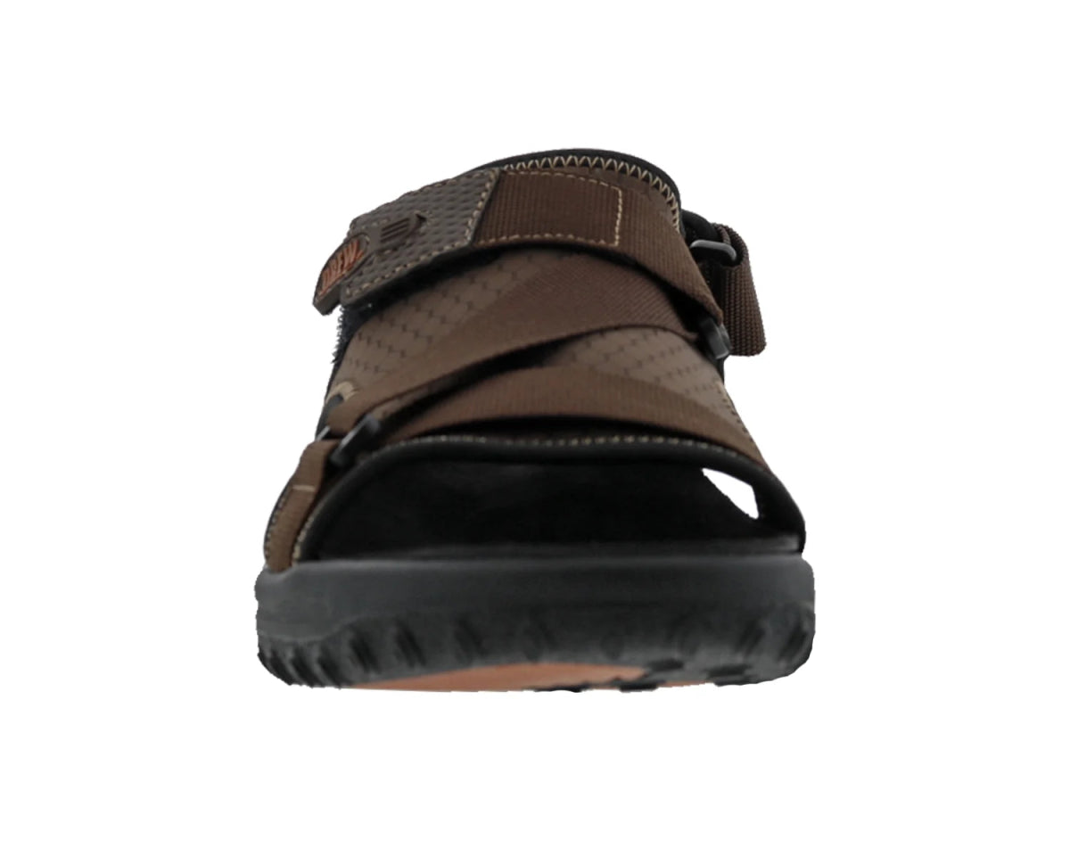 Drew Wander Men's Adjustable Sandal In Brown Combo - TLW Shoes