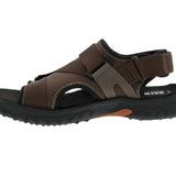 Drew Wander Men's Adjustable Sandal In Brown Combo - TLW Shoes